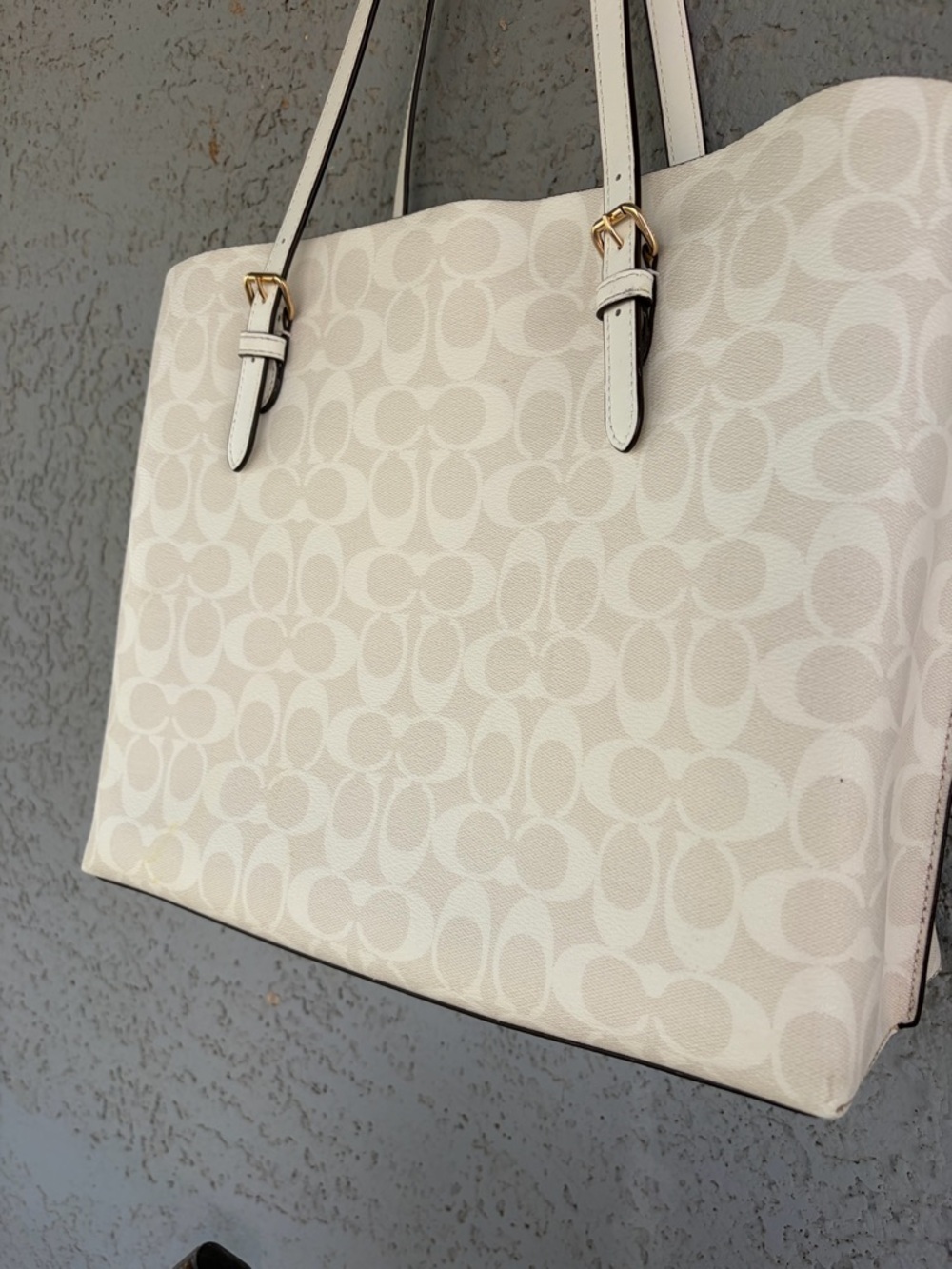 Coach Chalk Signature Canvas Tote with Gold Hardware - Picture 4 of 8